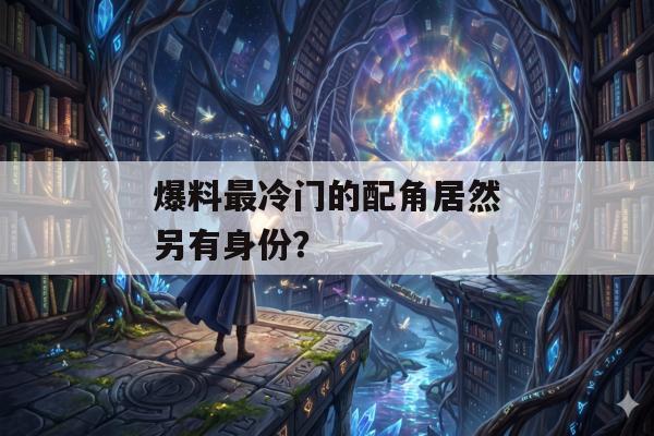 爆料最冷门的配角居然另有身份？